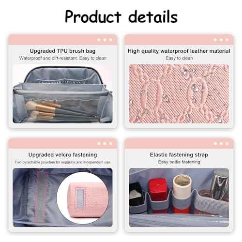 Travel Makeup Bag Cosmetic Bags for Women (3 Count)