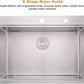 33x22 Drop In Kitchen Sink Workstation-Bokaiya Stainless Steel Kitchen Sink 33x22 Top Mount Drop In Workstation 16 Gauge 10" Handmade Deep Single Bowl Kitchen Sinks with Cutting Board