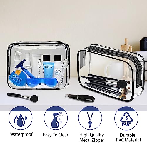 16 Pieces Clear Makeup Bags Bulk (16 Count)