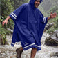 Adult Rain Poncho Waterproof Hooded Raincoat Lightweight Packable
