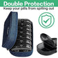 Weekly Travel Pill Organizer 2 Times a Day AM PM Black Pill Box