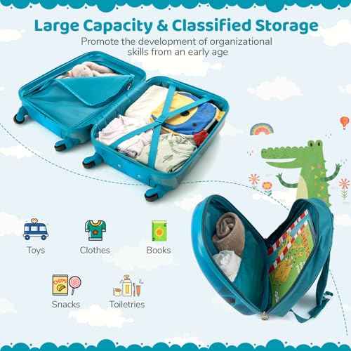 Kids Luggage Travel Backpack & Hard Shell Toddler Suitcase