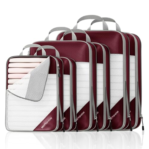 6 Set Compression Packing Cubes for Travel (6 Count)