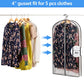 Hanging Clothes Storage with 4" Gusseted Garment Covers