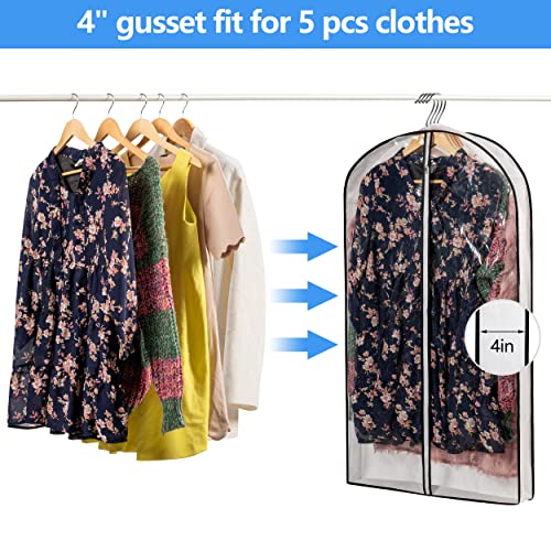 Hanging Clothes Storage with 4" Gusseted Garment Covers