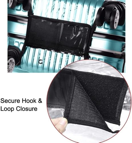 3-Piece Set (20/24/28 Inch) Clear Suitcase Cover (Black Trim) (3 Count)
