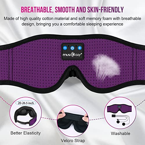 3D Sleep Headphones Bluetooth 5.4 Breathable Sleep Eye Mask