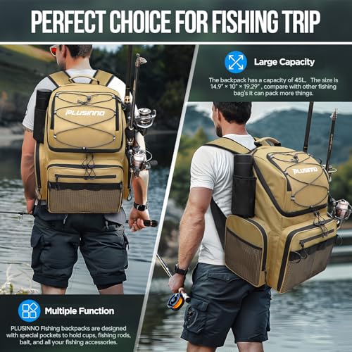 Fishing Backpack with Rod Holders & Cooler
