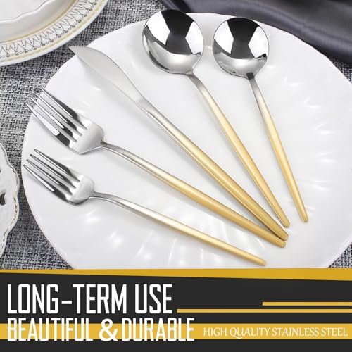 Gradient Gold Silverware Set