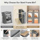 Blanket Storage Bins with Metal Frame for Closet (4 Count)