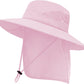 ZOORON Sun Hat for Men Women Fishing Hat with Neck Flap Wide Brim Bucket Hat UV Protection for Beach Camping Hiking