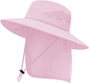 ZOORON Sun Hat for Men Women Fishing Hat with Neck Flap Wide Brim Bucket Hat UV Protection for Beach Camping Hiking