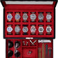 12 Slot Piano Black Watch Box with Valet Drawer
