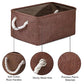 Decorative Basket Rectangular Fabric Storage Bin Organizer Basket with Handles for Clothes Storage (3 Count)