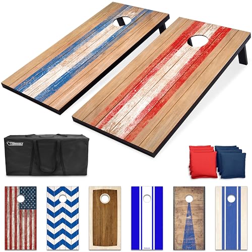 4 x 2 ft Barnwood Design Cornhole Game Set