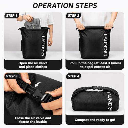 Compression Travel Laundry Bag for Dirty Clothes