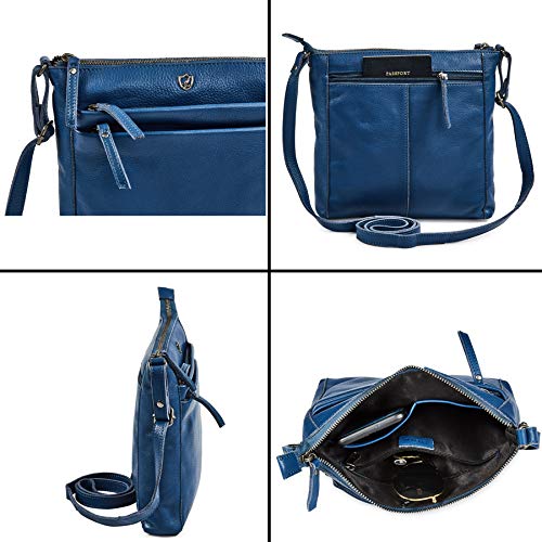 Leather Crossbody Bags for Women Small Genuine Nappa Purse Multi