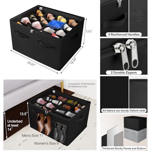 Shoe Organizer for Closet 2 Pack (2 Count)