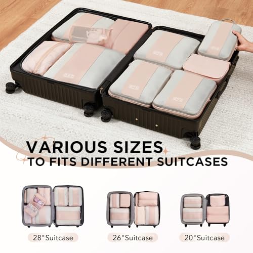 10 Set Compression Packing Cubes for Travel Gifts Mom Women (10 Count)