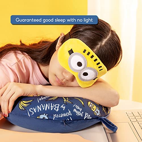 Minions Travel Neck Pillow with Eye Mask