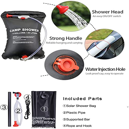 Pop up Shower Tent & 20L Solar Shower Bag Combo