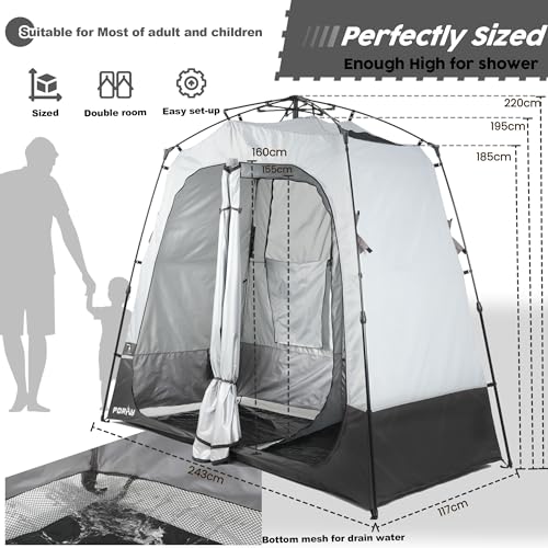 Portable Camping Shower Tent Deluxe Changing Room Easy Set Up Privacy Shelter