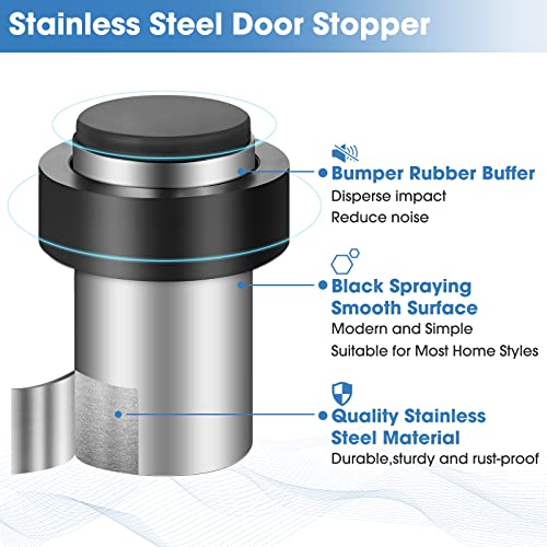20 Pcs Floor Mounted Door Stopper Stainless Steel (20 Count)