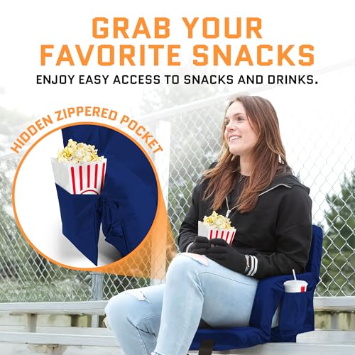 Heated Stadium Seats for Bleachers with Back Support