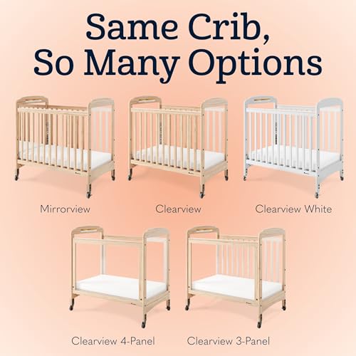 Serenity Compact Mirrorview Fixed Side Daycare Crib