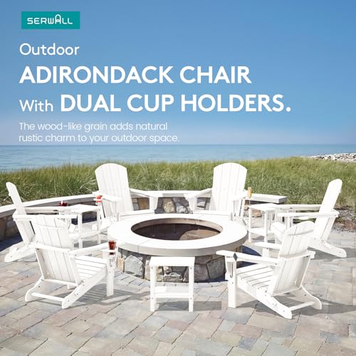 Outdoor Adirondack Chair Set of 2 with Cup Holders (2 Count)