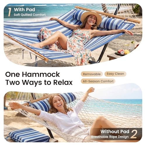 2 Person Double Hammock with Stand