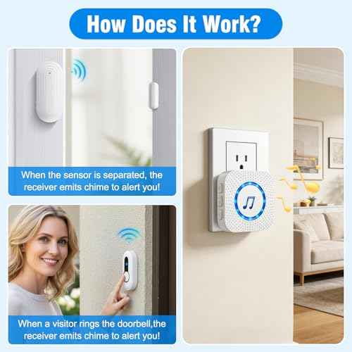 Wireless Door Bell Chimes with 1 Plug