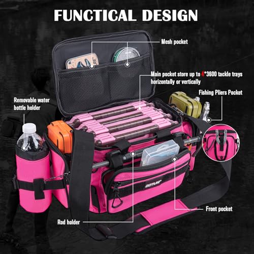 Fishing Tackle Bag with 4 3600 Tackle Boxes
