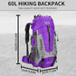 60L Hiking Backpack for Men and Women Lightweight Camping Hiking Backpack with Rain Cover Large Waterproof Travel Backpack Backpacking Pack