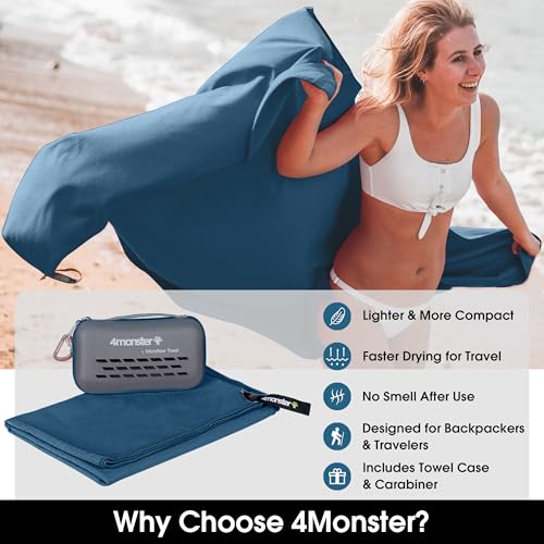 Quick Dry Travel Towel with Case & Carabiner