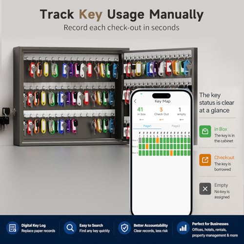 90 Key Lock Box Wall Mount (90 Count)