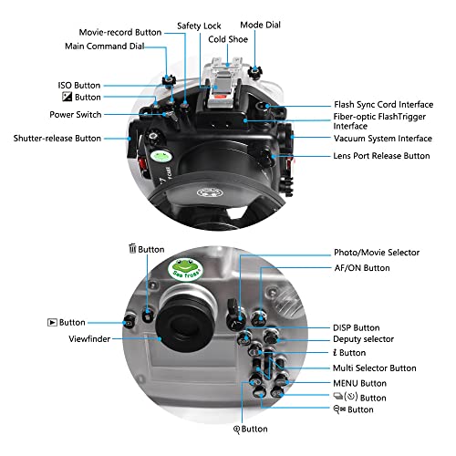 40M 130ft Underwater Camera Housing Waterproof Case for Nikon Z7