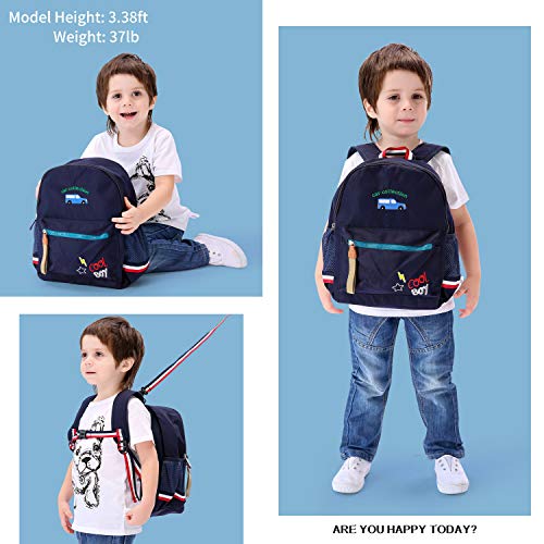 Cartoon Bus 12 Kindergarten Backpack for Kids Girls and Boys