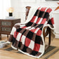 Sherpa Blanket Twin Plaid Thick Bed Blanket