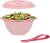 kūpaa Bowl & Carrier Duet – Microwave Safe Silicone Lunch Box For Adults– Collapsible, Leakproof, Food-Grade, Reusable To-Go Container (Rose Quartz)
