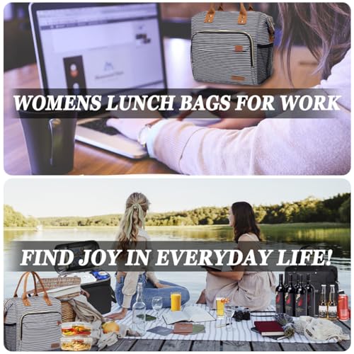 Lunch Bag Women Insulated Lunch Box for Work Leakproof Soft Cooler for Picnic Travel Road Trips