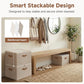 2-Pack 32-Pair Shoe Storage Organizer for Closet, Taupe (2 Count)