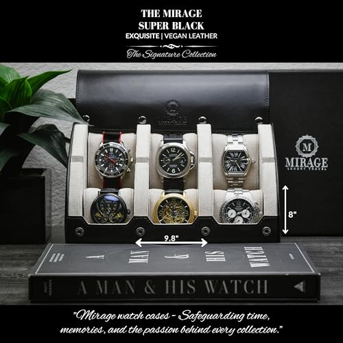 Watch Travel Case for Men Watch Roll for Travel Organizer and Display Watch Case (38 Count)