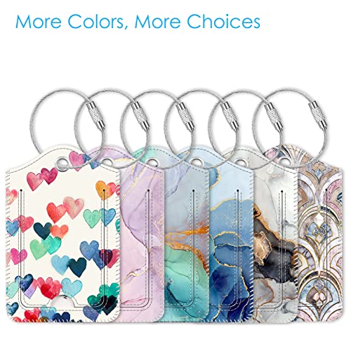 Luggage Tags Privacy Cover ID Label for Travel Bag Suitcase (2 Count)