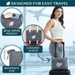 Compact 2-in-1 Travel Blanket Pillow for Airplane Flight, Dark Gray