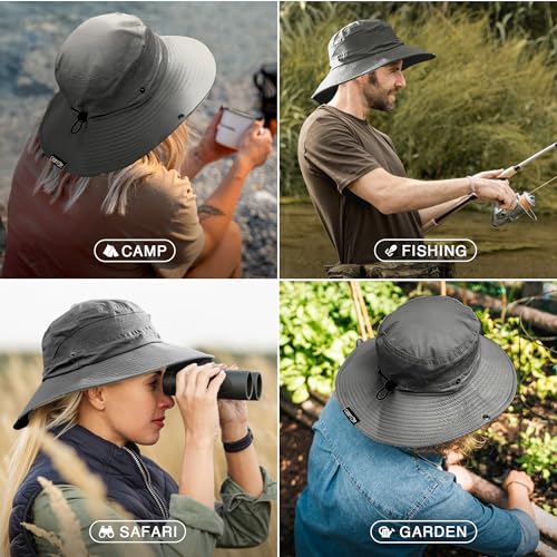 Safari Hat for Men Sun Hats for Women UV Protection UPF 50+ Fishing