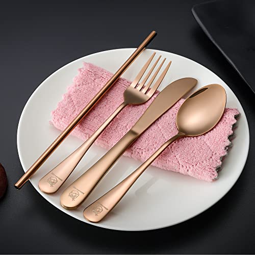 Travel Utensils Set Stainless Steel with Carrying Case