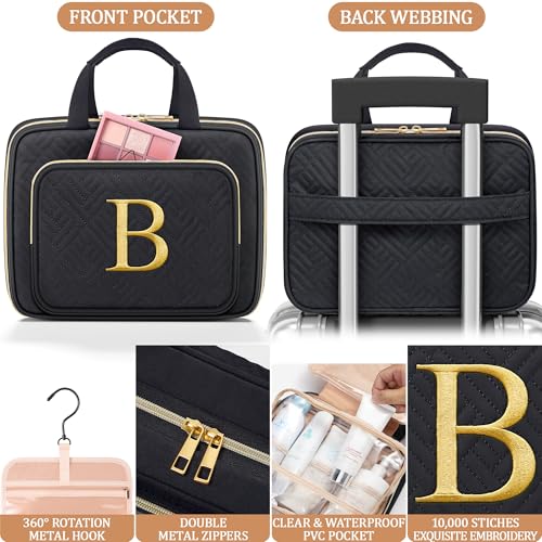Personalized Hanging Toiletry Bag Travel Makeup & Cosmetic Bag Organizer (2 Count)
