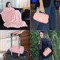Ultra Compact 2 Pack Travel Blanket Pillows Airplane Large (2 Count)