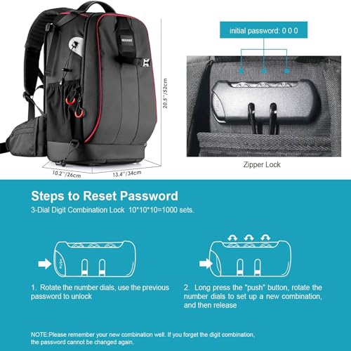 Pro Camera Case Waterproof Shockproof Adjustable Padded Camera Backpack Bag with Anti
